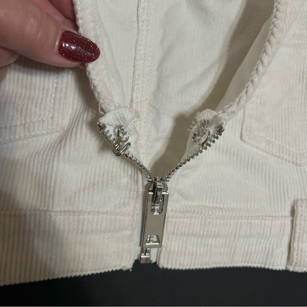 I.Am.Gia corduroy cropped Vest top, cream, size XS - Picture 7 of 10